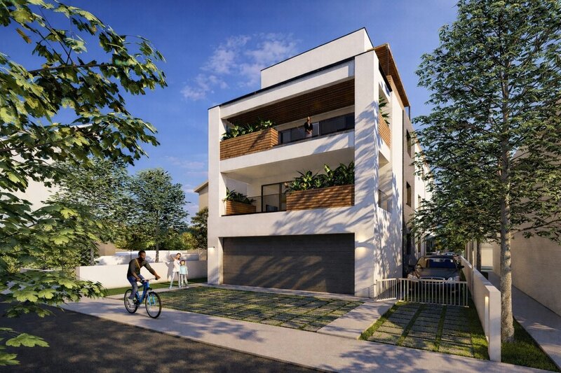 Patru camere cu terasa de 22 mp, 3 bai, etaj 1/3, finisat modern,  comision 0%